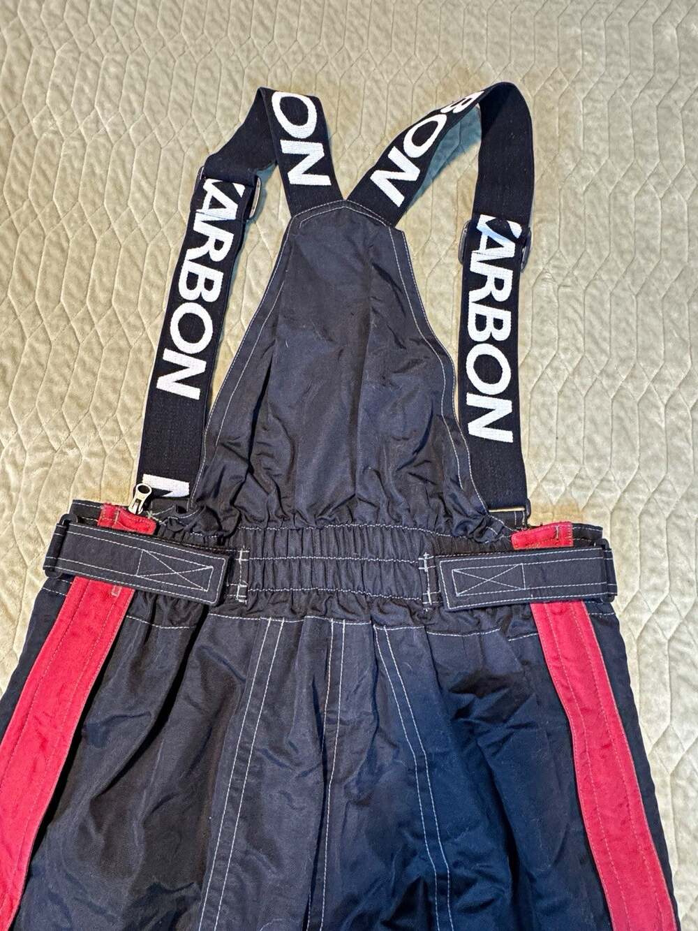 Karbon Snow Bib Pants Insulated Black/Red L Ski Snowboard K0210